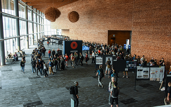 SIGGRAPH attendees fill the Posters hall at SIGGRAPH 2018.